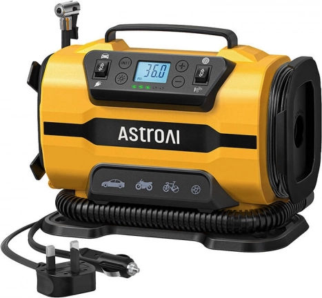AstroAI Portable Air Compressor 150 PSI, 12V DC and 110–240V AC
