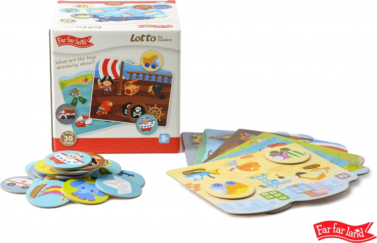 Far Far Land Lotto Cards for Boys