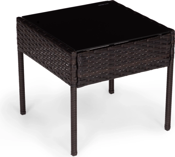 Tavolino con vetro temperato