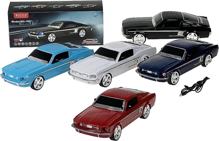Bluetooth speaker shaped like a sports car with FM radio
