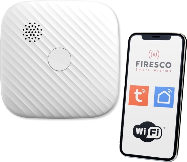 Firesco smart Wi‑Fi smoke detector for Tuya / Smart Life