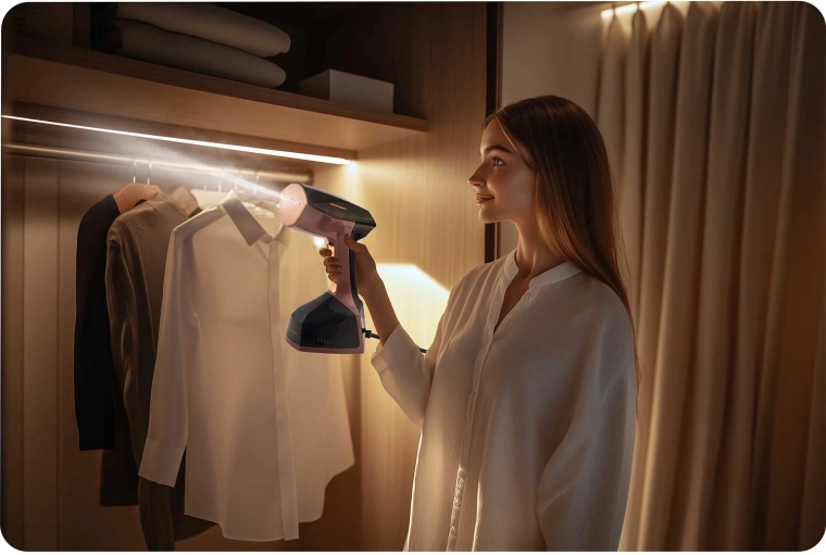 Pohodlné vertikálne aj horizontálne naparovanie