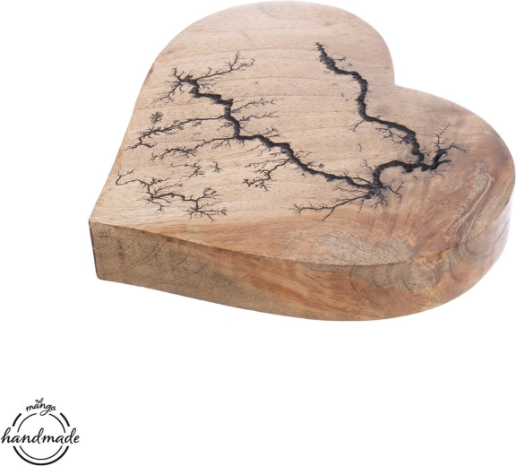 Décoration cœur en bois de manguier electric – grande