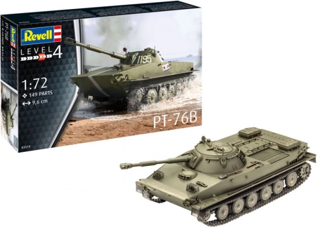 Kunststof model van tank PT-76B