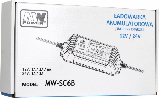 Intelligent 12V/24V Battery Charger with LCD Display