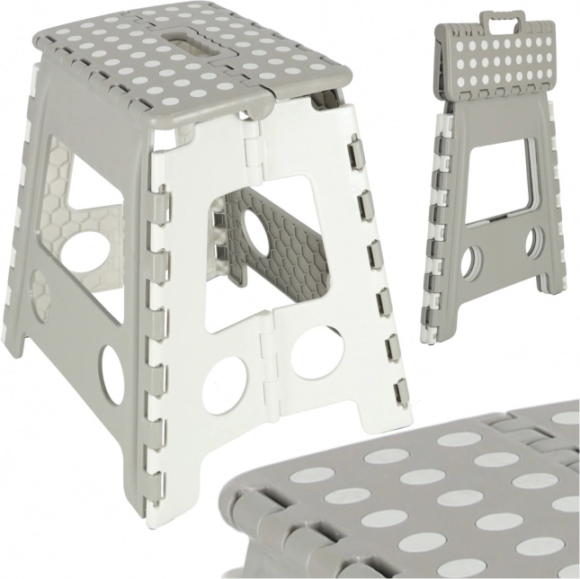 Folding Non-Slip Step Stool 39 cm – Light Gray