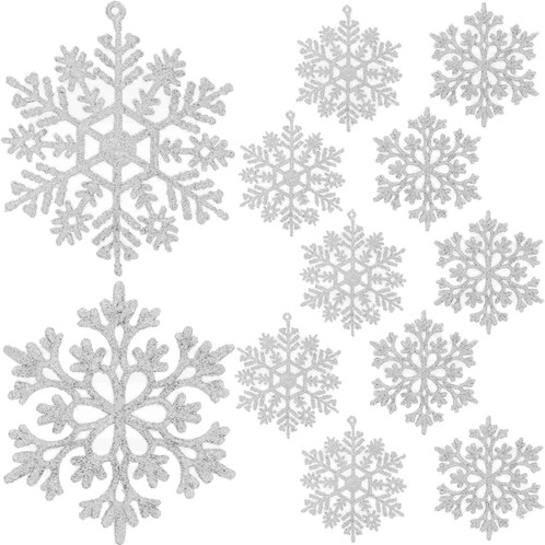 Christmas tree ornaments - snowflakes 12 pcs. Ruhhy 22516