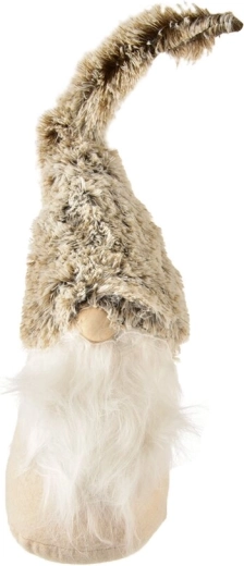 Gnomo di peluche beige-bianco 60 cm
