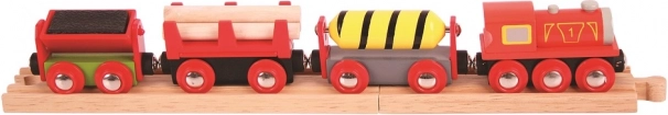 Bigjigs Rail Røde Godstog