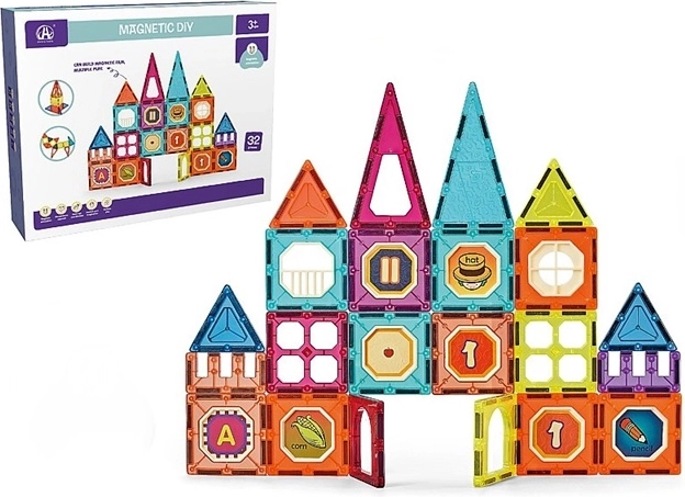 Costruzioni magnetiche per bambini – 32 pezzi