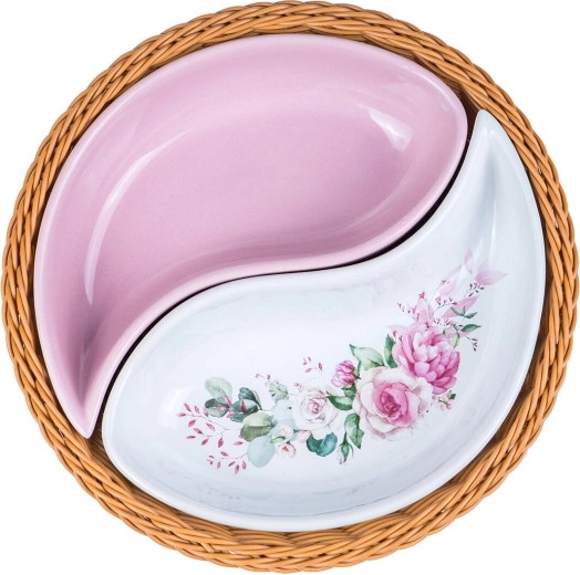 Two sections for organized serving