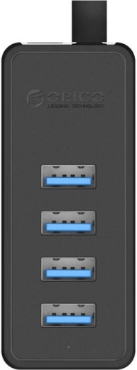 Hub USB 3.0 ORICO con 4 porte, alimentazione esterna, nero