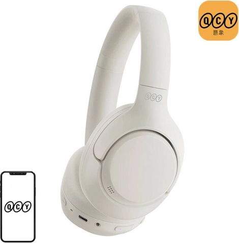 Cuffie wireless QCY H3 con ANC, bianche