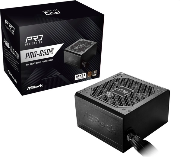 ASRock Pro Series 650 W 80 Plus Bronze alimentatore ATX 3.1 non modulare