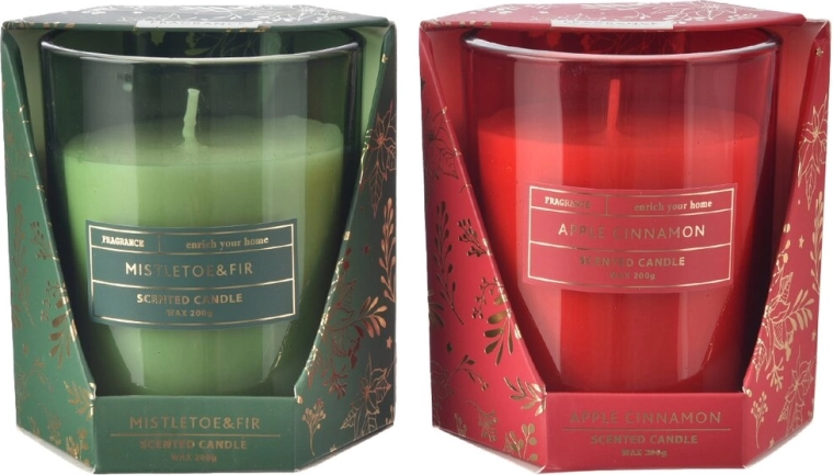 Duftlys i glas med juleduft 200 g
