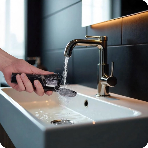 Testina lavabile per una pulizia facile