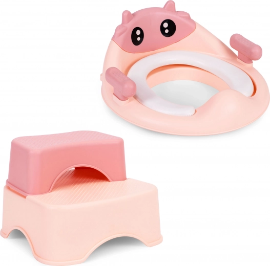 Rosa Kinder-WC-Sitz mit Stufen ECOTOYS