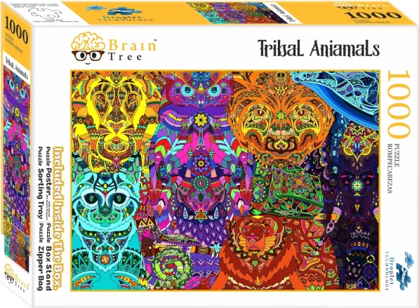 Puzzle BRAIN TREE Animali Tribali 1000 pezzi