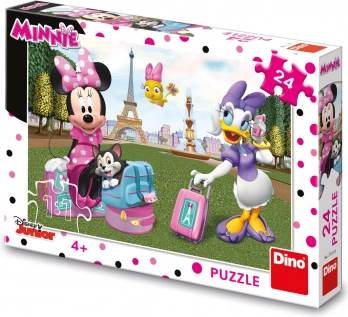 Puzzle Minnie and Daisy in Paris 24 pieces