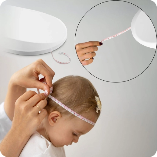 Integrated measuring tape up to 150 cm