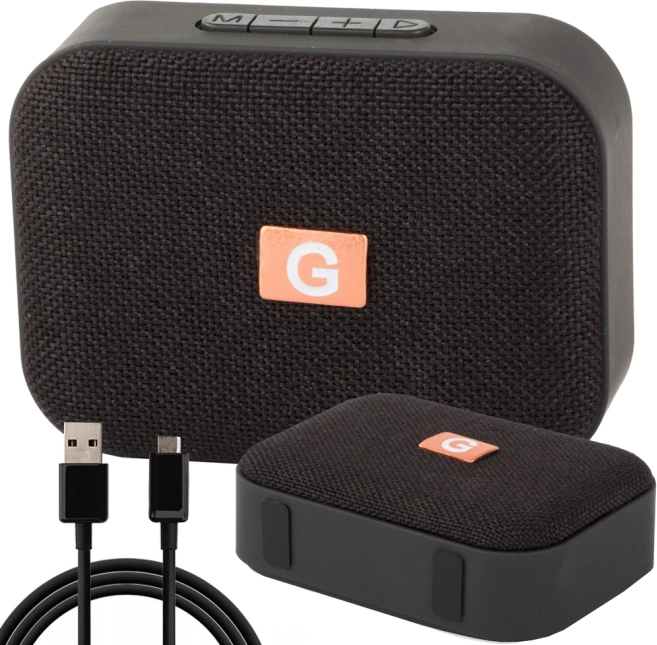 Bluetooth mini speaker with FM radio, USB and microSD – Black