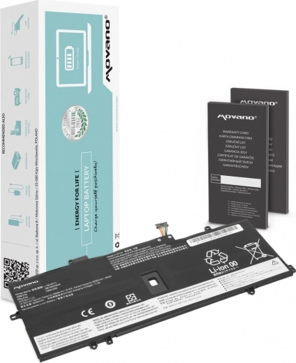 Batteria Movano per Lenovo ThinkPad X1 Yoga 4/5 e ThinkPad X1 Carbon 7/8 (3325 mAh, 51 Wh)