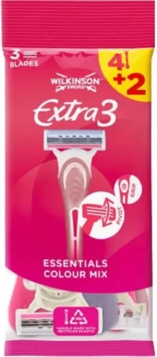 Wilkinson Extra3 Beauty Damen Einwegrasierer 4+2 St.