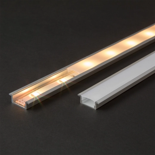 Opal cover for 1 m aluminum LED profile