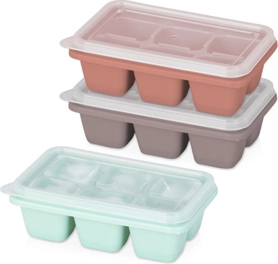 Ice cube tray with lid, 3 pcs, 11.5 × 7 × 3.5 cm