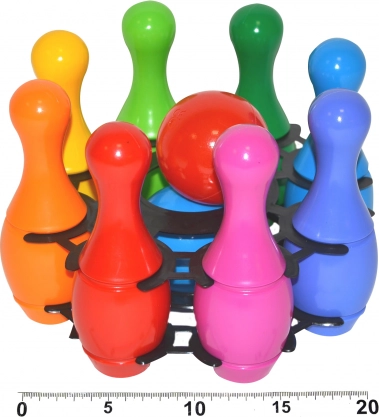 Set of Plastic Bowling Pins 8 pcs