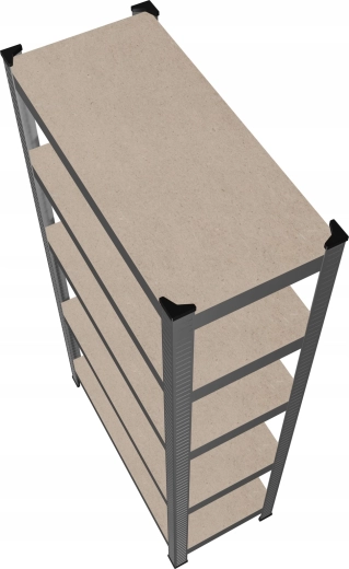 Cinque spaziosi ripiani in MDF