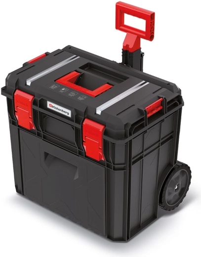 X-block Tech gereedschapskoffer op wielen 546 × 380 × 510 mm zwart