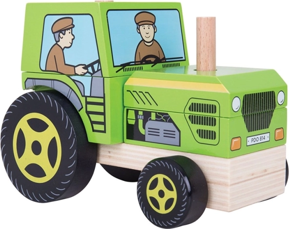 Trattore in legno ad anelli BIGJIGS