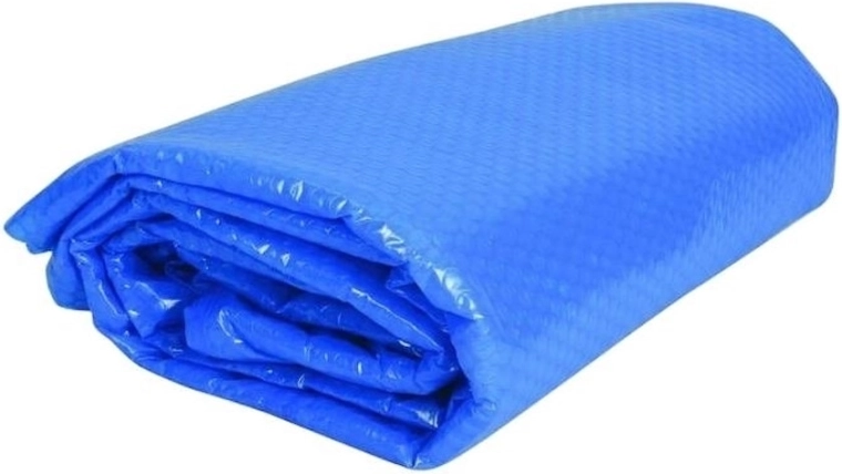 Blue solar pool cover for pools with a 5.48 m water-surface diameter