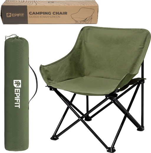 GO300 Folding Camping Chair – Khaki Green