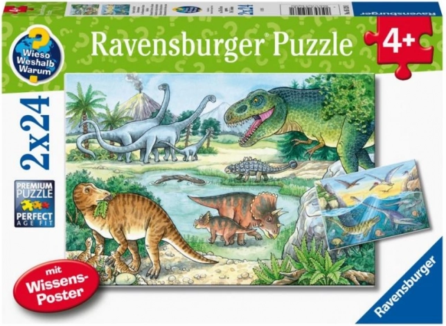 Puzzle World of Dinosaurs 2x24 pieces from Ravensburger