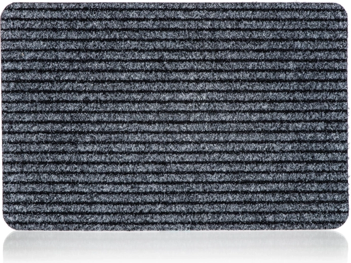 Textile doormat with rubber backing 40 × 60 cm gray