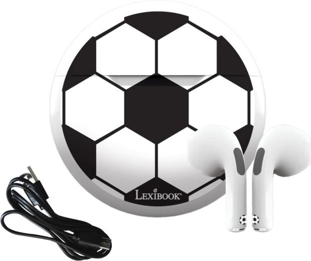 LEXIBOOK Kids Wireless Football Earbuds with Microphone