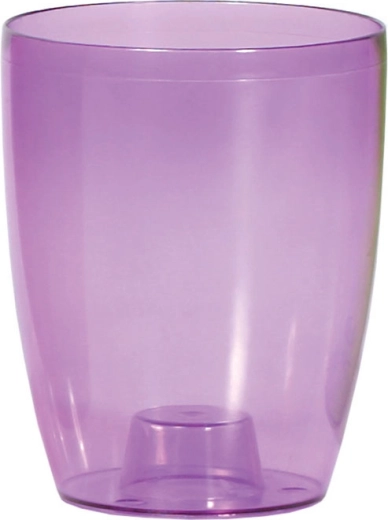 Tegla za orhideje Coubi Orchid 13 cm prozirna ljubičasta