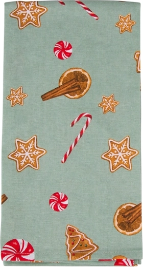 Cotton kitchen tea towel 45 × 60 cm – cookie motif