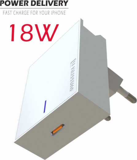 Charger with USB-C 18W Power Delivery Swissten
