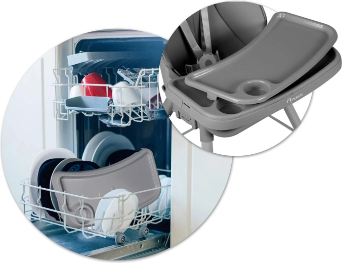 Manutenzione facile: vassoio in lavastoviglie, rivestimento da passare con un panno