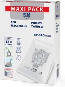 Micro vacuum cleaner bags 12+2 EP-BAG Maxi Pack