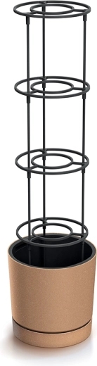 Zelfwaterende bloempot Home Grower Eco Wood 35 l met steunconstructie