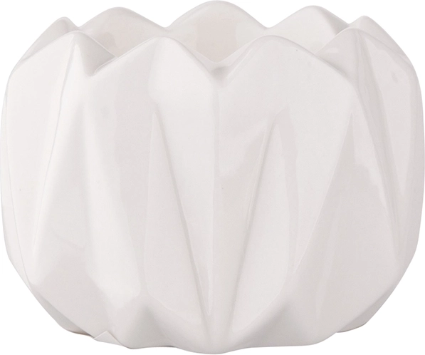 Beli porcelanasti svečnik 7 × 7 × 5 cm