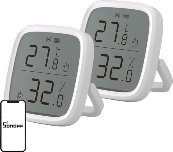 Sonoff ZigBee SNZB-02D temperatuur- en vochtigheidssensor (2 stuks)