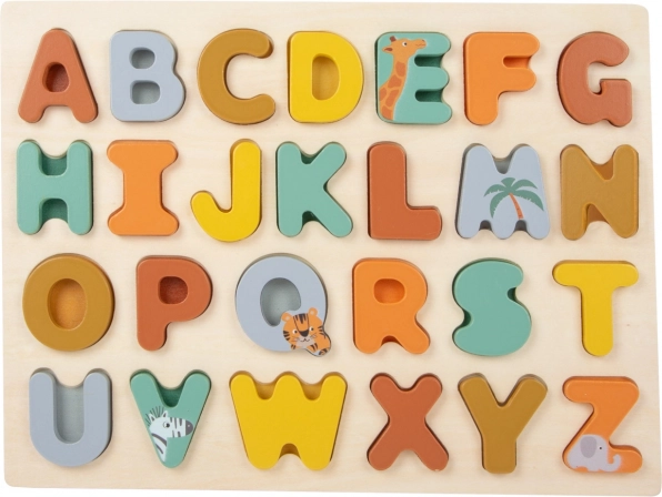 Wooden insert puzzle alphabet Safari small foot
