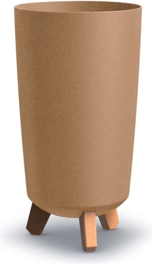 Cache-pot sur pieds Gracia Tubus Slim Eco Wood 19,5 cm naturo