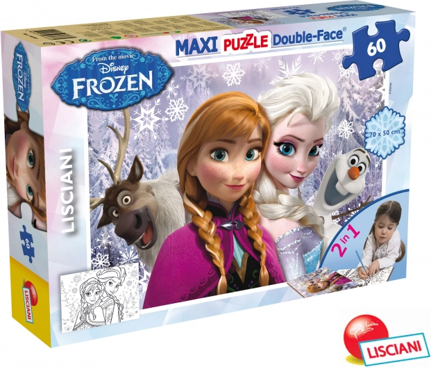Frozen Puzzle Maxi 60 Elsa and Anna 70x50 cm 2-in-1