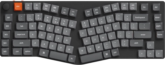 Tastiera wireless a basso profilo Keychron K15 Max con LED e switch rossi